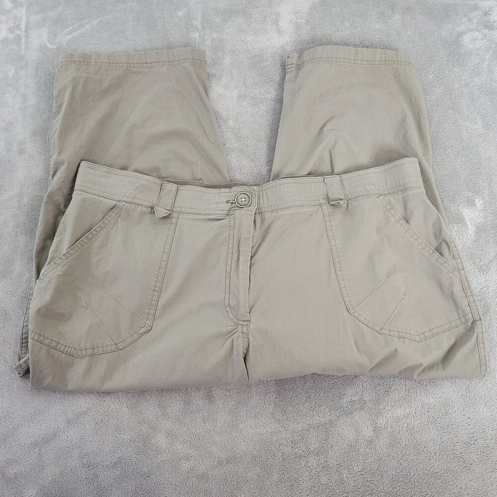 Counterparts Women's 18 Gray Capri Pants Straight Leg Elastic Waist GRA49E‎